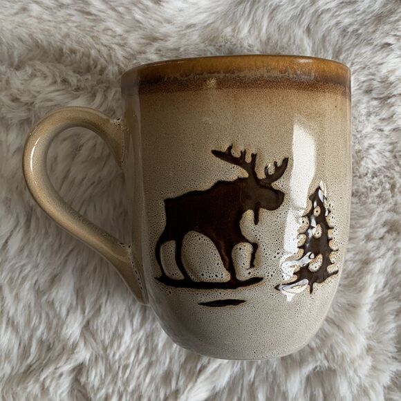 HOMESTUDIO Woodland Collection  Replacement Moose Ceramic Coffee Mug - Picture 2 of 8